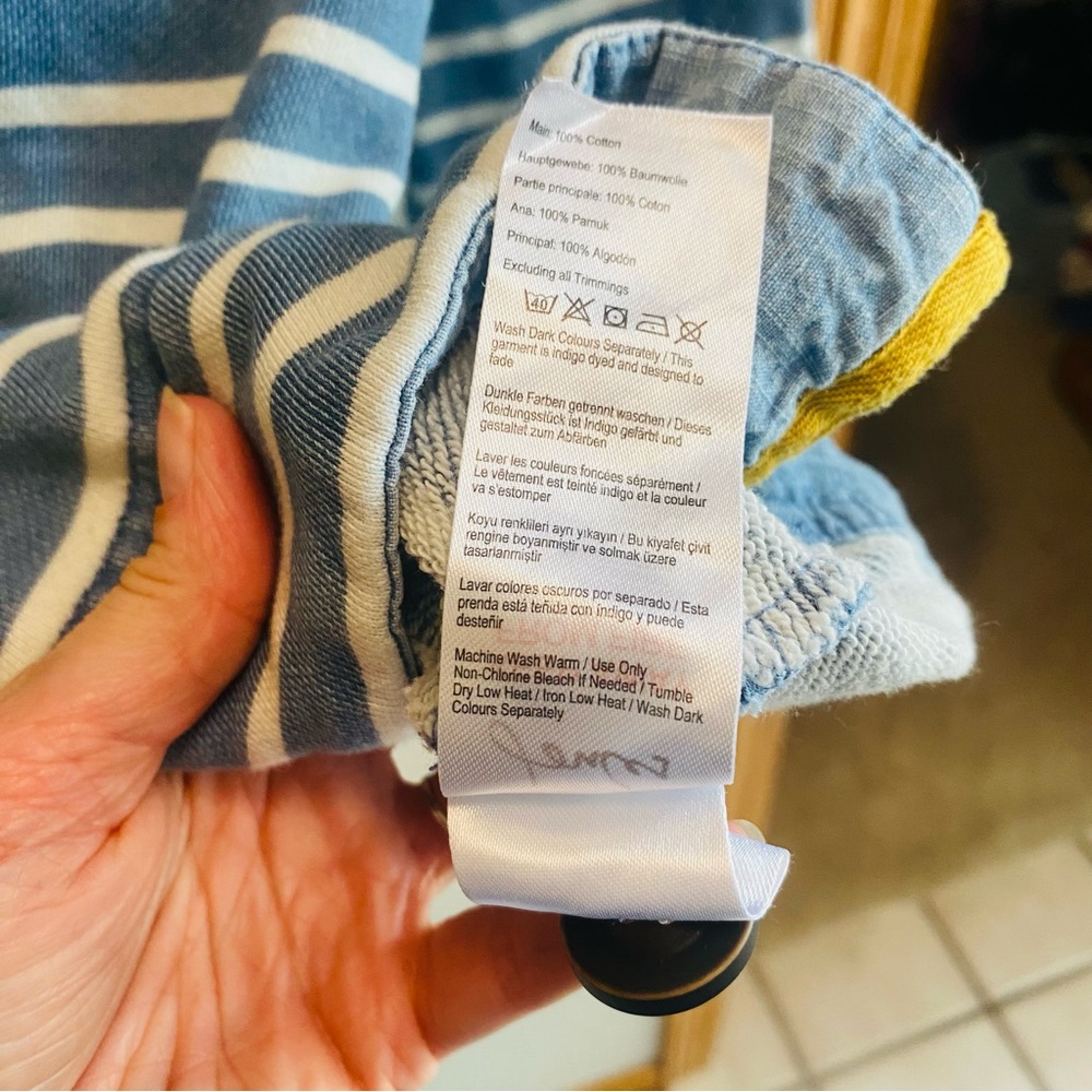 JOULES Saunton Stripe Saltwash Funnel Neck Sweatshirt - Picture 8 of 8